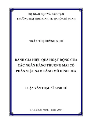 Mô hình DEA đánh giá hiệu quả ngân hàng TMCP Việt Nam