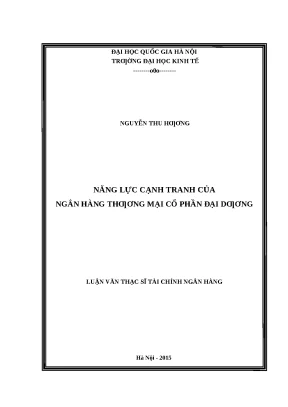 Năng Lực Cạnh Tranh Ngân Hàng TMCP Đại Dương: Phân Tích
