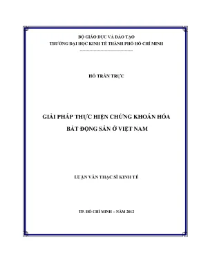 Luận văn: Giải pháp chứng khoán hóa BĐS tại Việt Nam