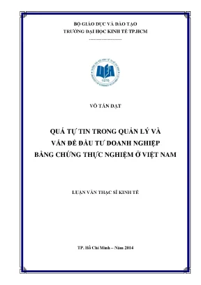Nghiên cứu về ảnh hưởng của sự tự tin trong quản lý đến