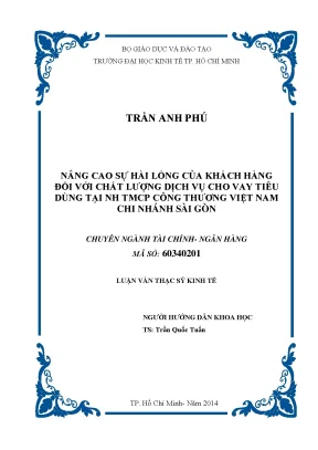 Nâng cao sự hài lòng khách hàng với dịch vụ cho vay tiêu