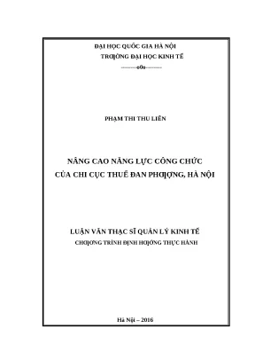Nâng cao năng lực công chức Chi cục thuế Đan Phượng Hà Nội