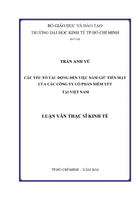Yếu tố tác động đến nắm giữ tiền mặt công ty niêm yết