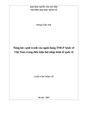 Nâng cao năng lực cạnh tranh của ngân hàng TMCP Quốc tế 
