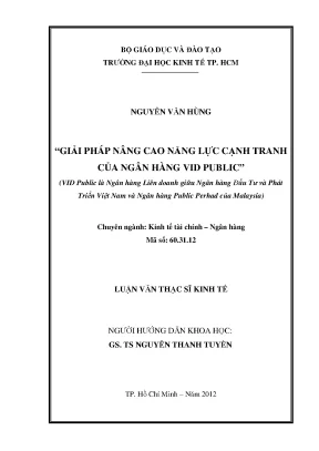 Giải pháp nâng cao năng lực cạnh tranh cho ngân hàng VID
