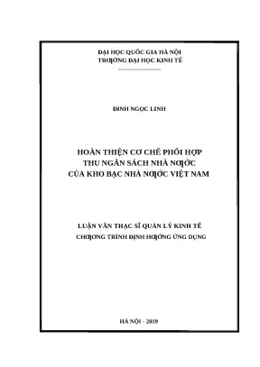 Cải thiện cơ chế phối hợp thu ngân sách nhà nước tại