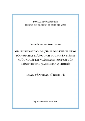 Giải pháp nâng cao sự hài lòng khách hàng tại Saigonbank