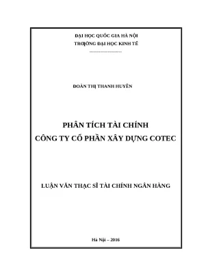 Phân Tích Tài Chính Công Ty Cổ Phần Xây Dựng Cotec