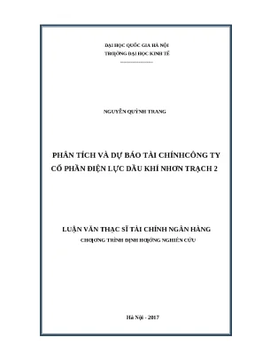 Phân Tích và Dự Báo Tài Chính Công Ty Điện Lực Dầu Khí