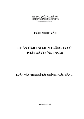 Luận văn: Phân tích tài chính công ty Tasco