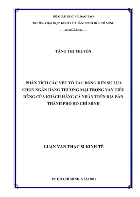 Phân Tích Yếu Tố Ảnh Hưởng Đến Lựa Chọn Ngân Hàng Vay
