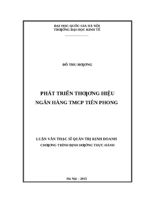 Phát Triển Thương Hiệu Ngân Hàng Tiên Phong: Chiến Lược