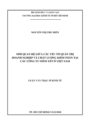 Mối Quan Hệ Giữa Quản Trị Doanh Nghiệp và Chất Lượng