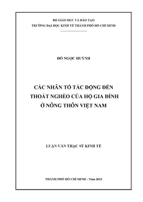 Những Nhân Tố Tác Động Đến Thoát Nghèo Của Hộ Gia Đình