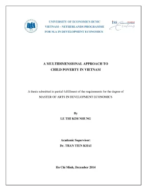 Tiếp cận đa chiều về nghèo đói trẻ em tại Việt Nam
