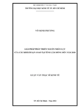 Giải pháp phát triển nhân lực KS 4 sao tại Lâm Đồng