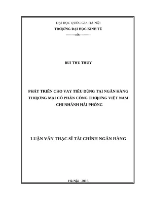 Phát Triển Cho Vay Tiêu Dùng Tại VietinBank Hải Phòng