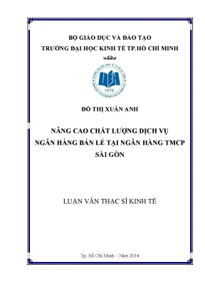 Nâng cao chất lượng dịch vụ ngân hàng bán lẻ tại SCB