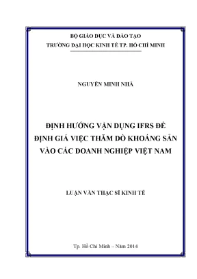 Định Hướng Vận Dụng IFRS Trong Định Giá Khoáng Sản Tại