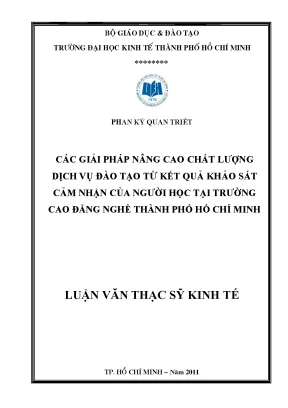 Luận văn: Nâng cao chất lượng dịch vụ đào tạo tại CĐN HCM