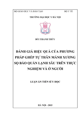 Đánh Giá Hiệu Quả Ghép Tự Thân Mảnh Xương Sọ Bảo Quản 