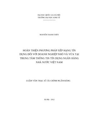 Phương Pháp Xếp Hạng Tín Dụng Doanh Nghiệp Nhỏ và Vừa