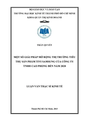 Giải pháp mở rộng thị trường tiêu thụ tivi Samsung của