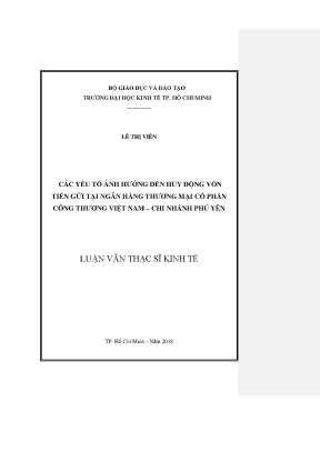 Các yếu tố ảnh hưởng đến huy động vốn tiền gửi tại