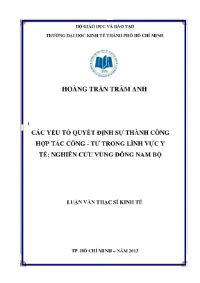 Các yếu tố quyết định thành công hợp tác công tư trong y