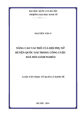 Vai trò của Hội Phụ Nữ Huyện Quốc Oai trong xóa đói giảm