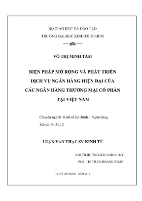 Phát Triển Dịch Vụ Ngân Hàng Hiện Đại Tại Việt Nam: Giải