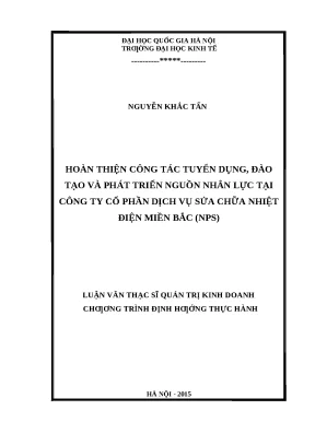 Cải thiện tuyển dụng và phát triển nguồn nhân lực tại NPS