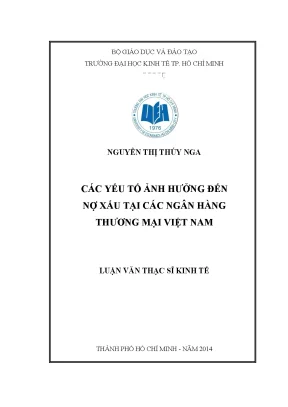Luận văn thạc sĩ UEH: Các yếu tố ảnh hưởng đến nợ xấu