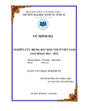 Nghiên cứu bộ ba bất khả thi ở Việt Nam giai đoạn 2011-2012