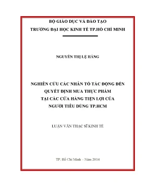 Nghiên cứu các yếu tố ảnh hưởng đến quyết định mua thực