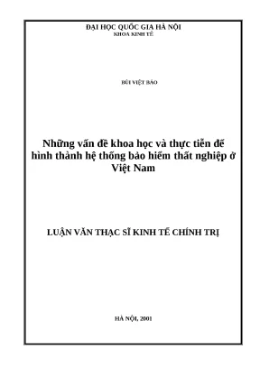 Hệ thống bảo hiểm thất nghiệp ở Việt Nam: Vấn đề khoa