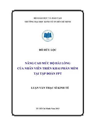 Luận văn thạc sĩ: Hài lòng nhân viên triển khai phần mềm FPT