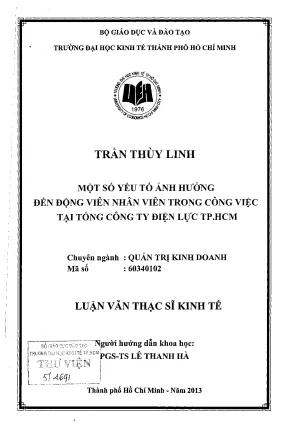 Luận văn: Các yếu tố động viên nhân viên tại EVNHCMC