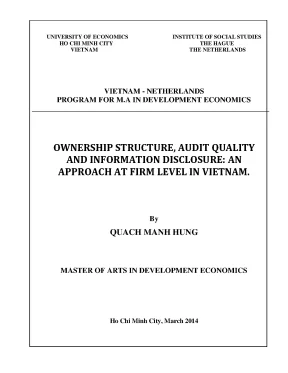 Nghiên cứu mối quan hệ giữa cấu trúc sở hữu, chất lượng