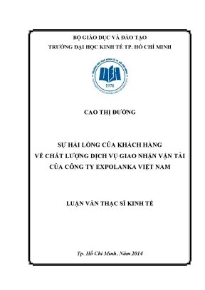 Nghiên cứu sự hài lòng của khách hàng về dịch vụ giao