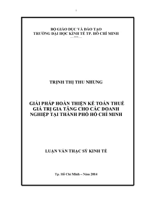 Giải pháp hoàn thiện kế toán thuế GTGT cho doanh nghiệp