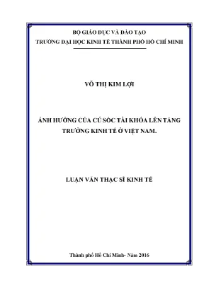 Ảnh Hưởng Cú Sốc Tài Khóa Đến Tăng Trưởng Kinh Tế Việt Nam