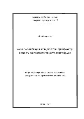 Nâng cao hiệu quả sử dụng vốn tại công ty cổ phần cầu