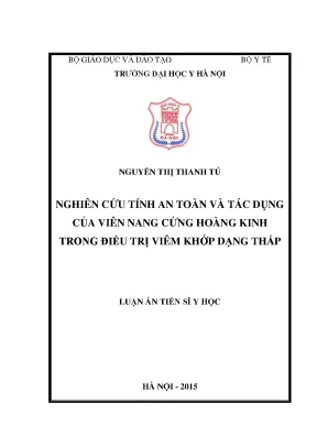 Nghiên cứu an toàn và hiệu quả của viên nang cứng hoàng