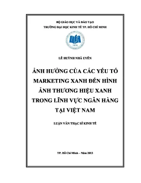 Ảnh hưởng của marketing xanh đến hình ảnh thương hiệu