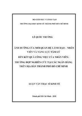 Ảnh hưởng của mối quan hệ lãnh đạo và năng lực tâm lý 