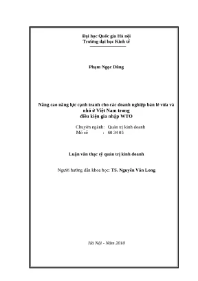 Nâng cao năng lực cạnh tranh cho doanh nghiệp bán lẻ nhỏ