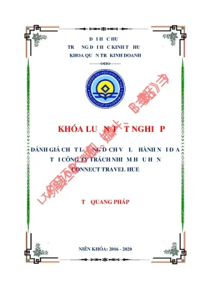 Đánh giá chất lượng dịch vụ lữ hành nội địa Connect