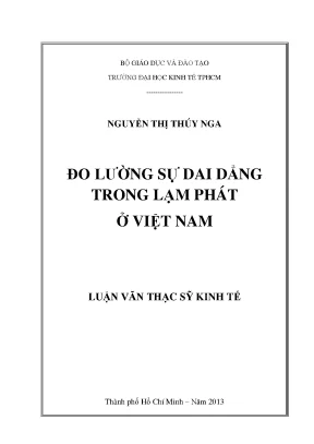 Đo Lường Sự Dai Dẳng Trong Lạm Phát Tại Việt Nam