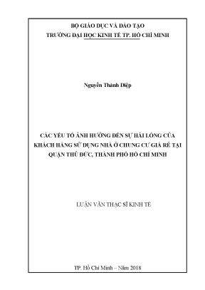 Yếu tố ảnh hưởng đến sự hài lòng của khách hàng với nhà